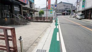 ▲整備後の河内長野駅前通り(一部区間)