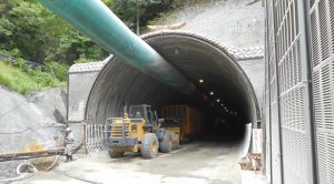 ▲第２工区のトンネルの入口