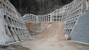 ▲加賀田～日野地区の工事現場