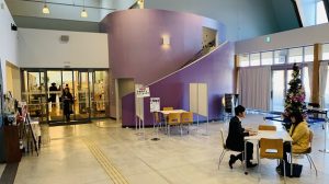 ▲オガールプラザ内の図書館